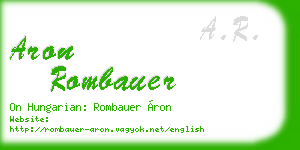 aron rombauer business card