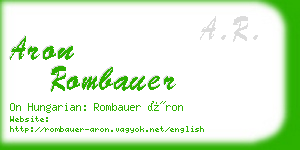 aron rombauer business card